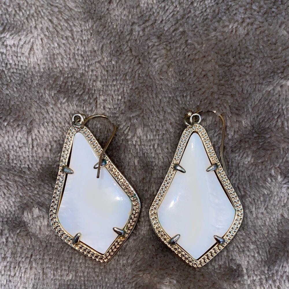 White Kendra Scott Earrings